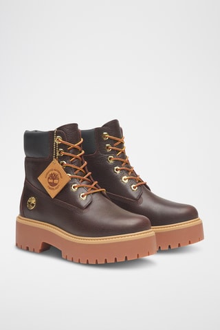 Bottines en cuir - Marron