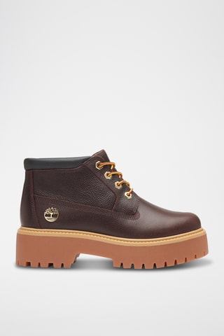 Bottines en cuir - Marron