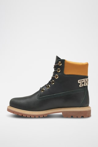 Bottines en nubuck - Vert foncé