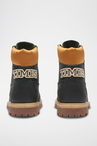 Bottines en nubuck - Vert foncé