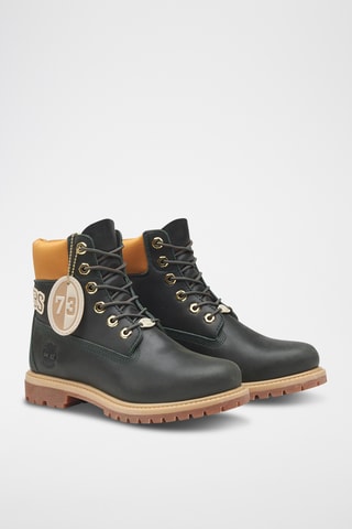 Bottines en nubuck - Vert foncé