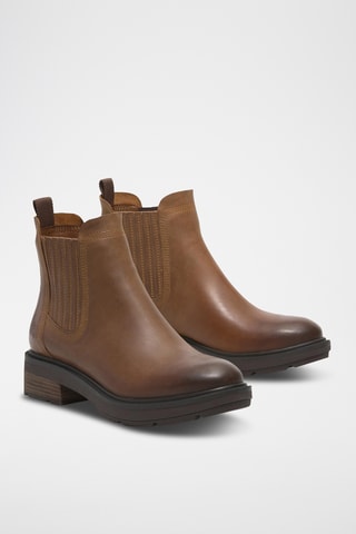 Bottines Chelsea en cuir - Marron