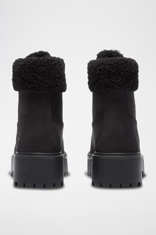 Bottines fourrées en nubuck - Noir