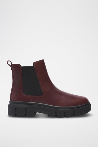 Bottines Chelsea en cuir - Bordeaux