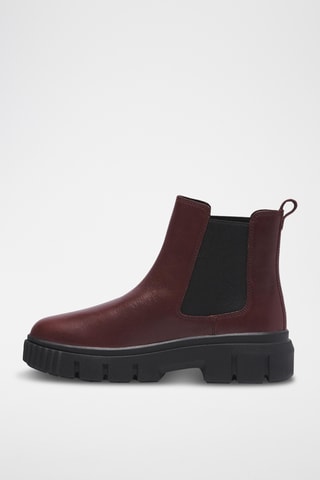 Bottines Chelsea en cuir - Bordeaux