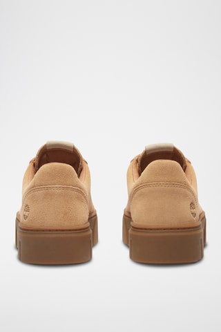 Baskets plateformes en nubuck - Beige