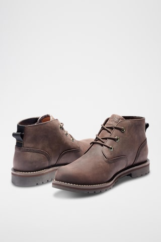 Boots en cuir - Marron foncé