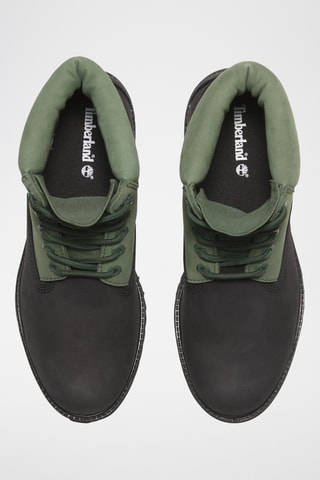 Boots en cuir - Noir et vert foncé