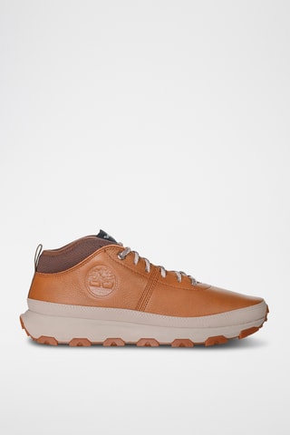 Chaussures montantes de trail en cuir - Camel