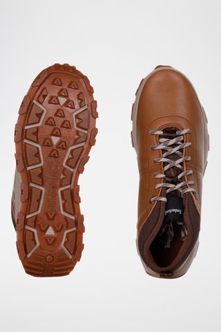 Chaussures montantes de trail en cuir - Camel