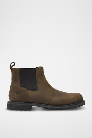 Bottines Chelsea en cuir - Vert olive