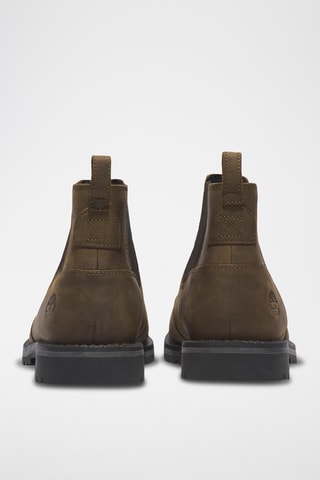Bottines Chelsea en cuir - Vert olive