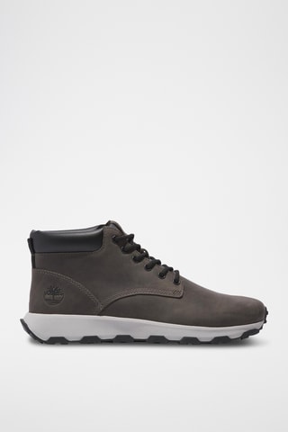 Baskets montantes en cuir - Gris foncé