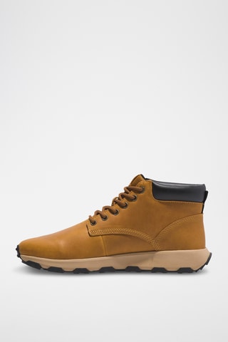 Baskets montantes en cuir - Camel