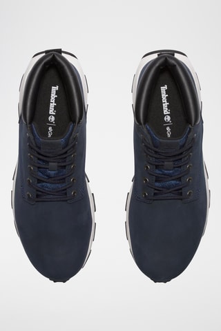 Baskets montantes en cuir - Bleu marine