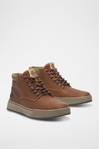 Baskets montantes en cuir - Orange