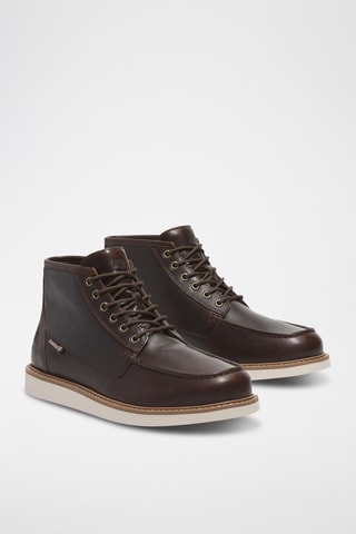 Boots en cuir - Marron foncé