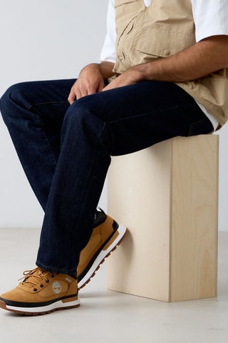 Baskets montantes en nubuck - Jaune