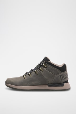 Baskets montantes en cuir - Gris