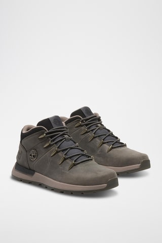 Baskets montantes en cuir - Gris