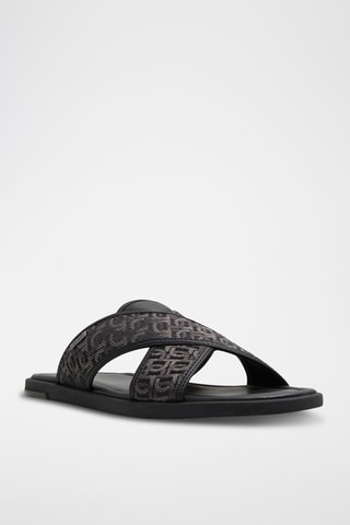 Mules en cuir Olino - Noir