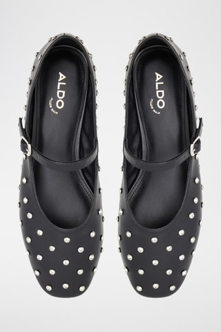 Babies en cuir de mouton Marylina - Noir