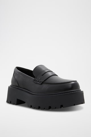 Mocassins à talons en cuir Cadaycia - Noir