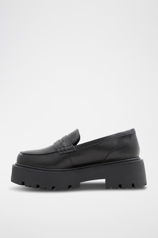 Mocassins à talons en cuir Cadaycia - Noir