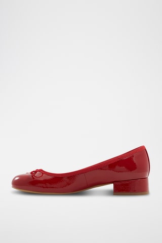 Ballerines en cuir verni Aliette - Rouge