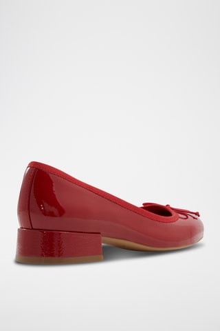 Ballerines en cuir verni Aliette - Rouge