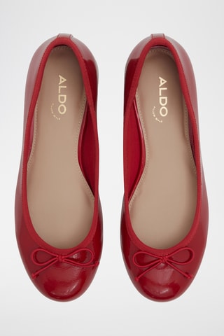 Ballerines en cuir verni Aliette - Rouge