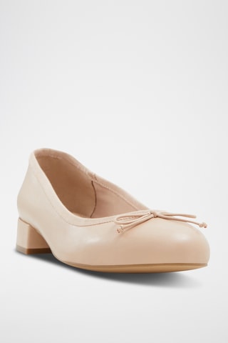 Ballerines en cuir verni Aliette - Beige