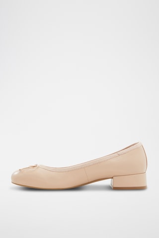 Ballerines en cuir verni Aliette - Beige