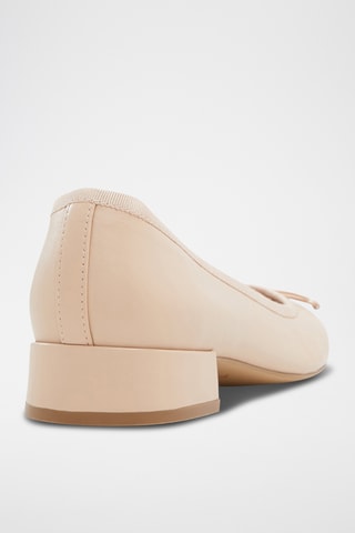 Ballerines en cuir verni Aliette - Beige