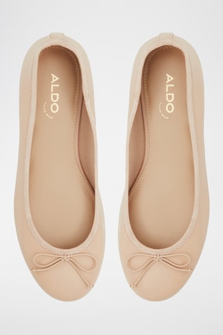 Ballerines en cuir verni Aliette - Beige