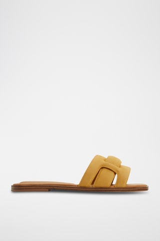 Mules en cuir de mouton nubuck Eleny - Jaune