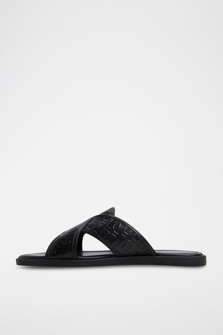 Mules en cuir Olino - Noir