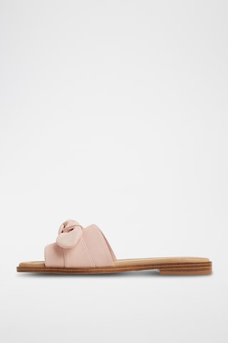 Mules en cuir Lavina - Rose poudré