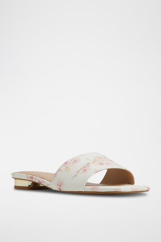 Mules Agnis - Blanc et rose