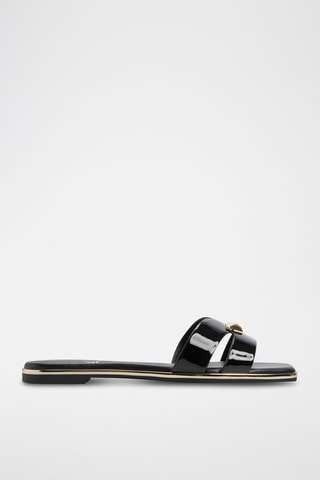 Mules vernis Kharine - Noir
