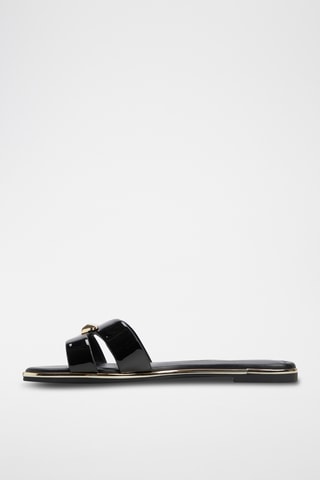 Mules vernis Kharine - Noir