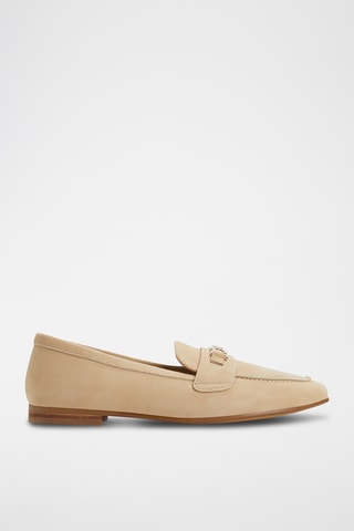 Mocassins en cuir de mouton nubuck Joana - Beige