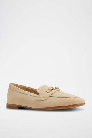 Mocassins en cuir de mouton nubuck Joana - Beige