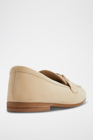 Mocassins en cuir de mouton nubuck Joana - Beige