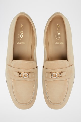 Mocassins en cuir de mouton nubuck Joana - Beige