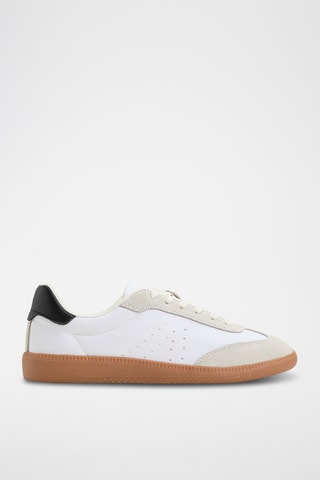 Baskets en cuir Clubstyle - Blanc et noir