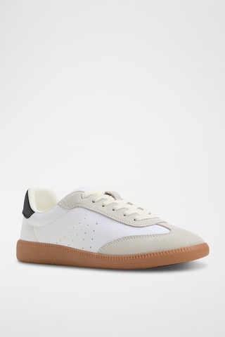 Baskets en cuir Clubstyle - Blanc et noir