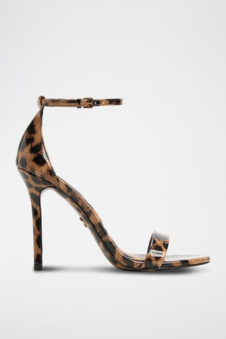 Sandales à talons vernies Jacynthe - Marron clair