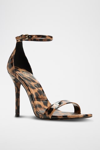 Sandales à talons vernies Jacynthe - Marron clair