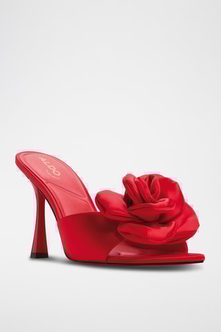 Mules à talons Redrose - Rouge